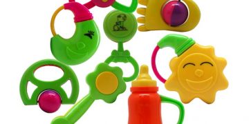 enfant colorful rattles and baby toys
