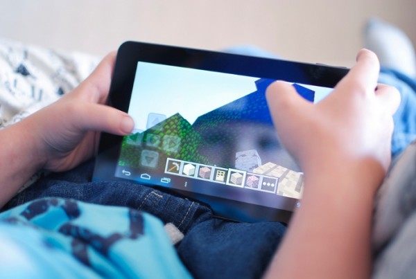 Kids Playing Tablet